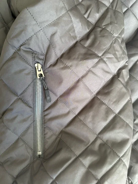 U.S. Polo Assn Quilted Jacket Men L Fleece Lined Hooded Coat Black Winter Casual - Picture 7 of 7